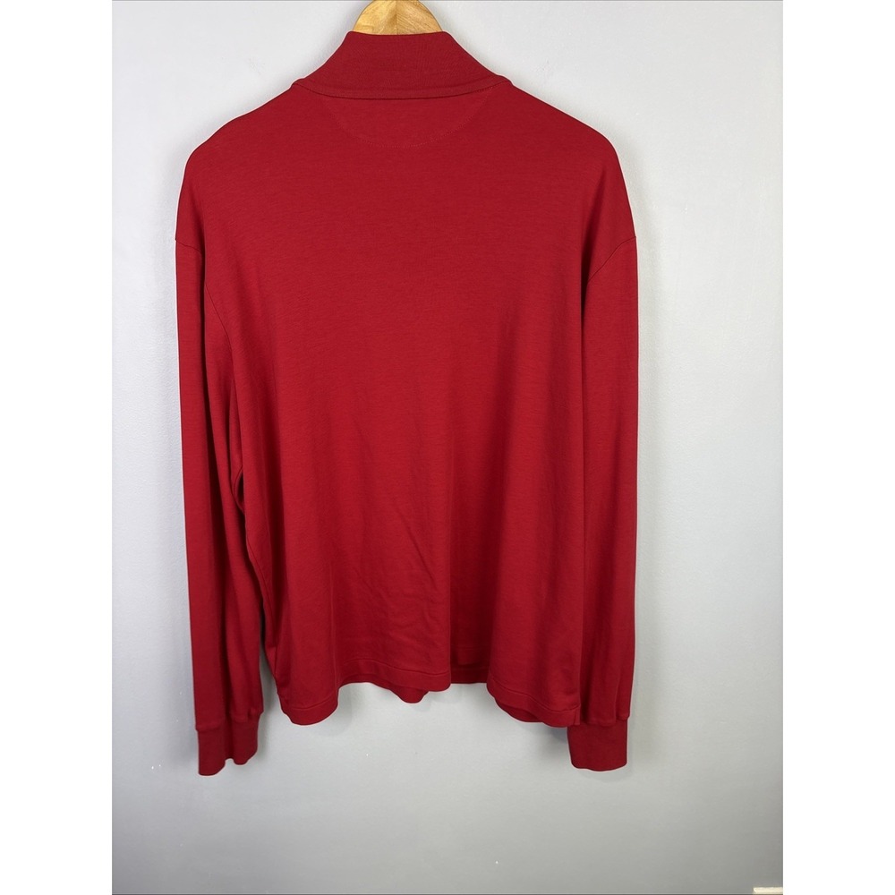 Polo Ralph Lauren Performance Sweater XL Men Red Long Sleeve 1/4 Zip Old Money - Picture 6 of 9